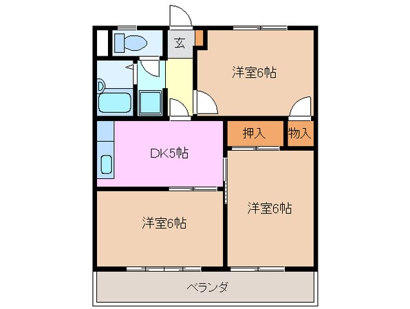 小古曽駅 徒歩5分 2階の物件間取画像